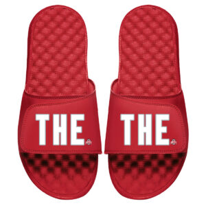 Men's ISlide Red Ohio State Buckeyes Logo Slide Sandals