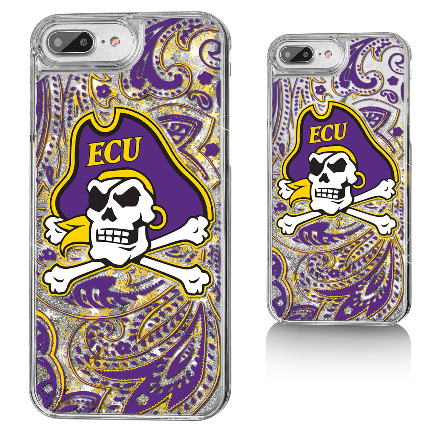 ECU Pirates iPhone Glitter Paisley Design Case