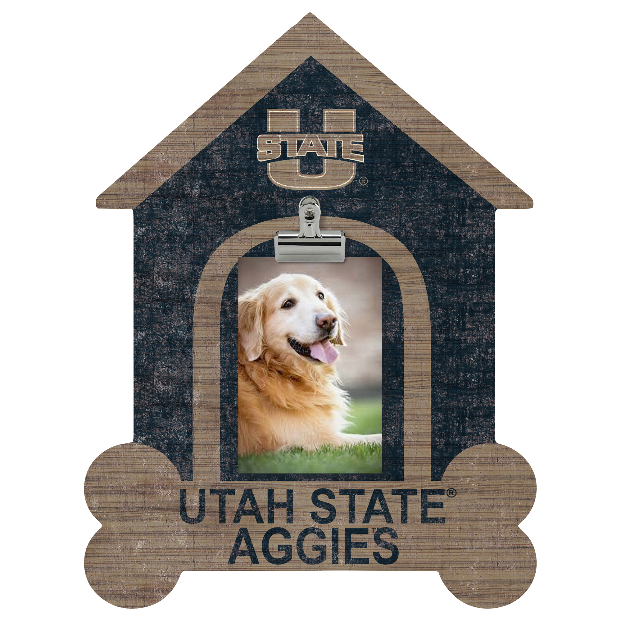 Utah State Aggies Dog Bone House Clip Frame