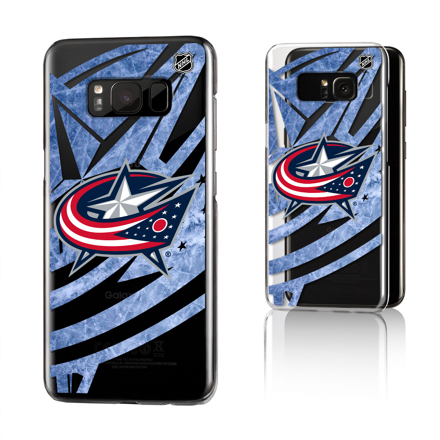 Columbus Blue Jackets Galaxy Clear Ice Case - Image 3