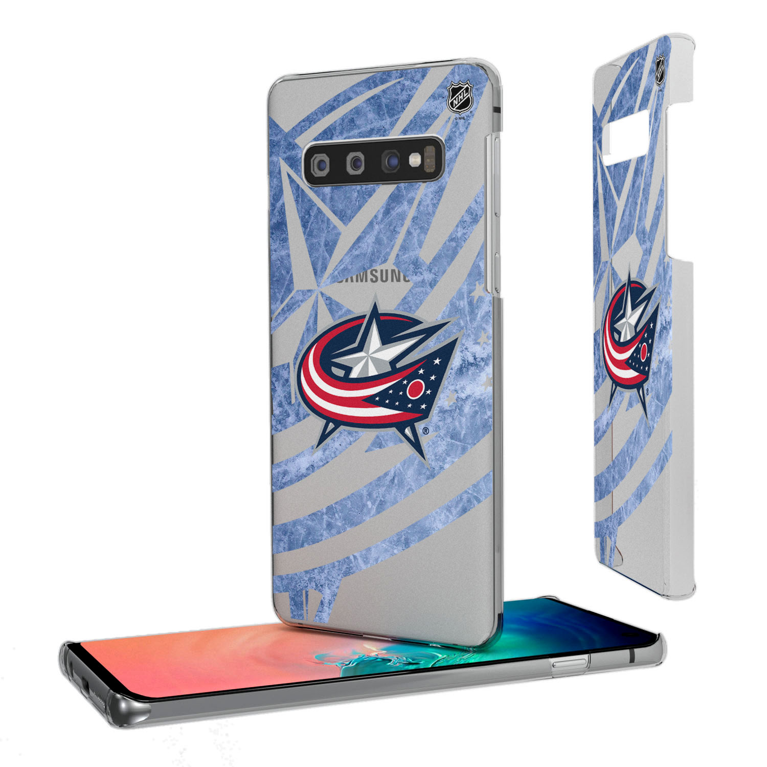 Columbus Blue Jackets Galaxy Clear Ice Case - Image 6
