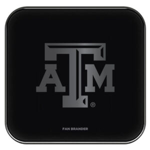 Black Texas A&M Aggies Fast Charging Glass Wireless Charge Pad