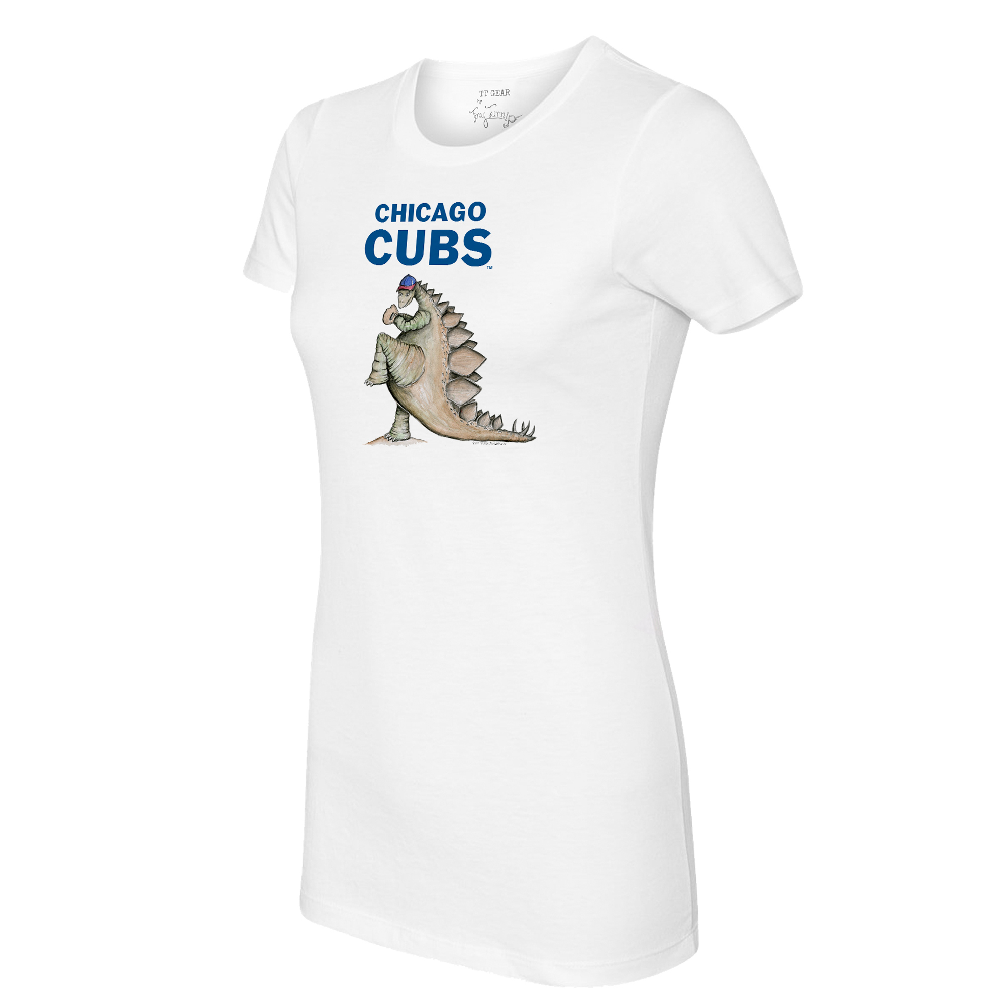 Women's Tiny Turnip White Chicago Cubs Stega T-Shirt