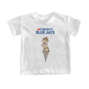 Infant Tiny Turnip White Toronto Blue Jays Triple Scoop T-Shirt