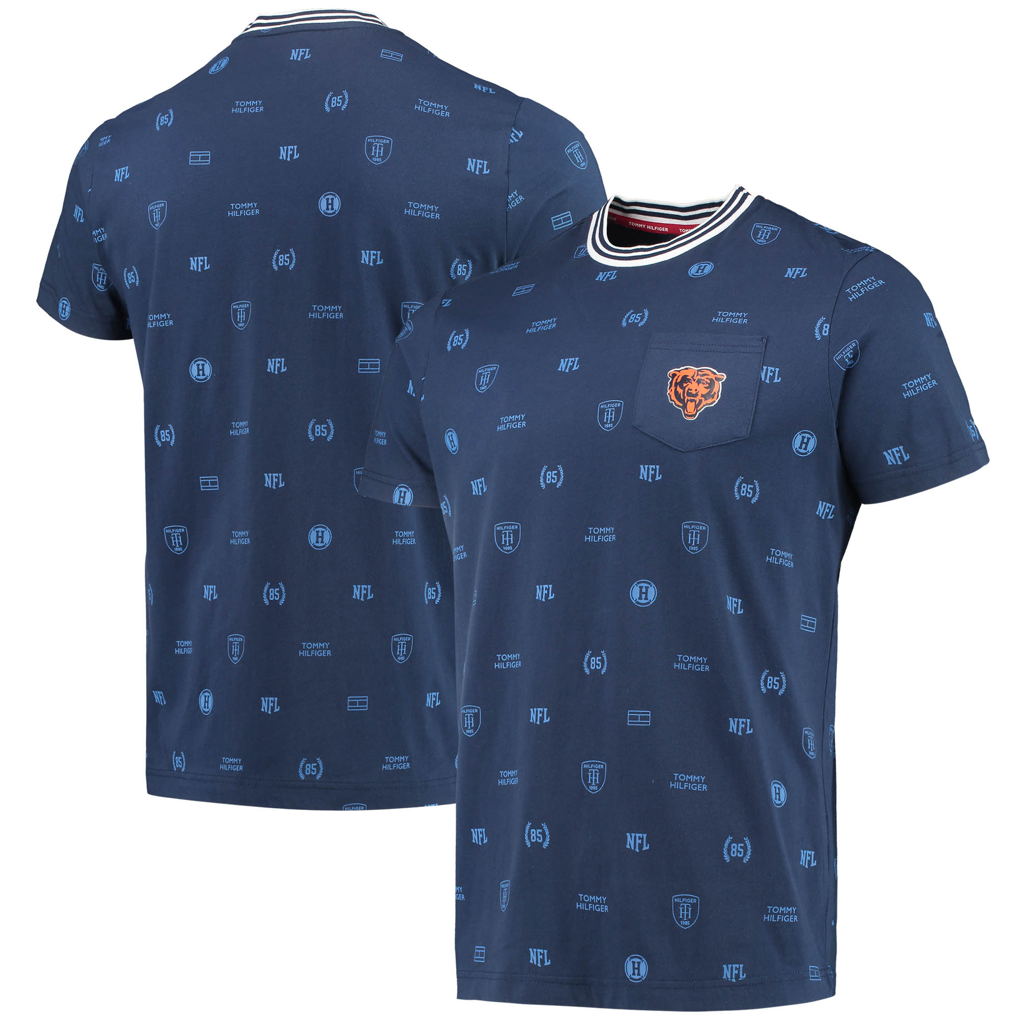 Men's Tommy Hilfiger Navy Chicago Bears Essential Pocket T-Shirt - Image 6