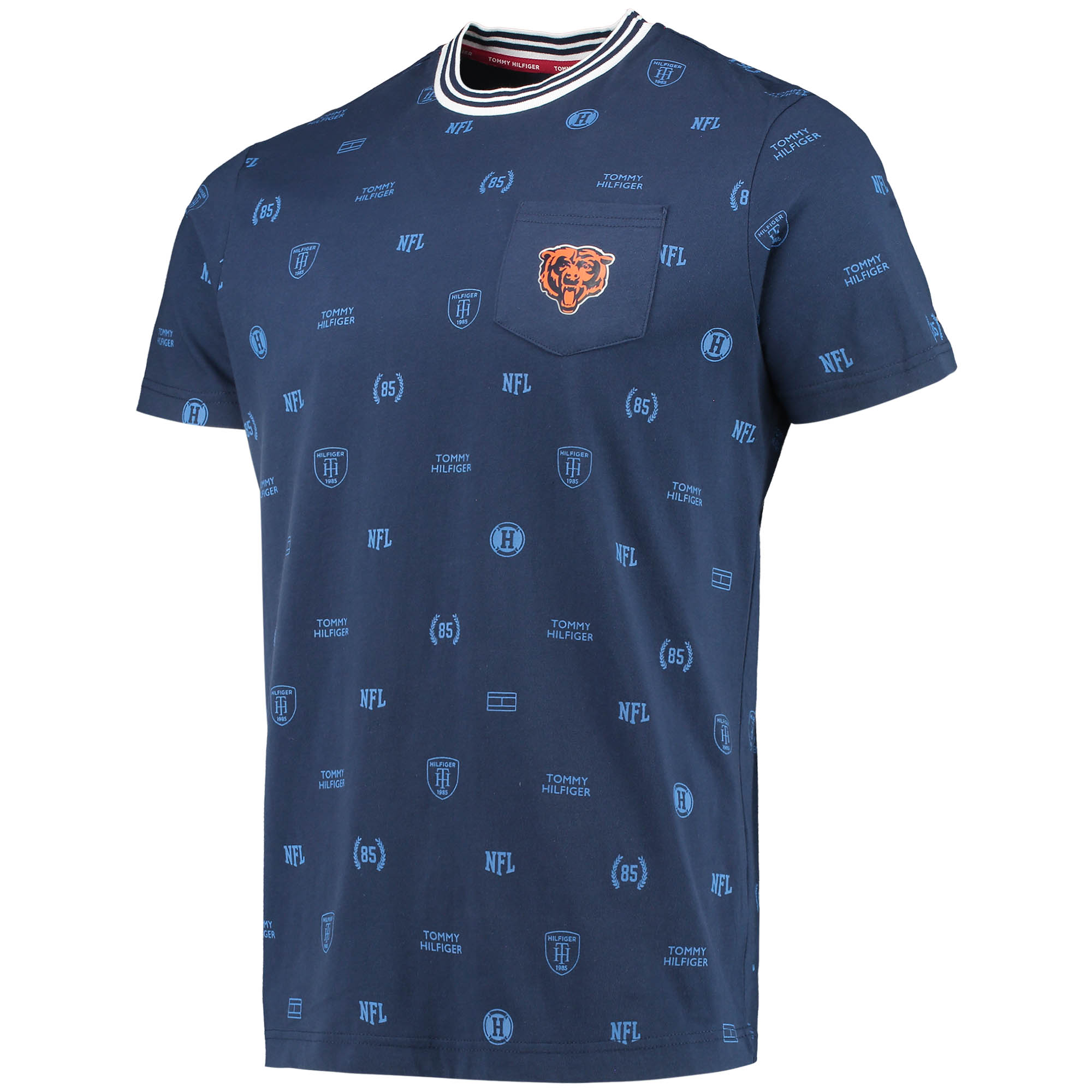 Men's Tommy Hilfiger Navy Chicago Bears Essential Pocket T-Shirt - Image 3
