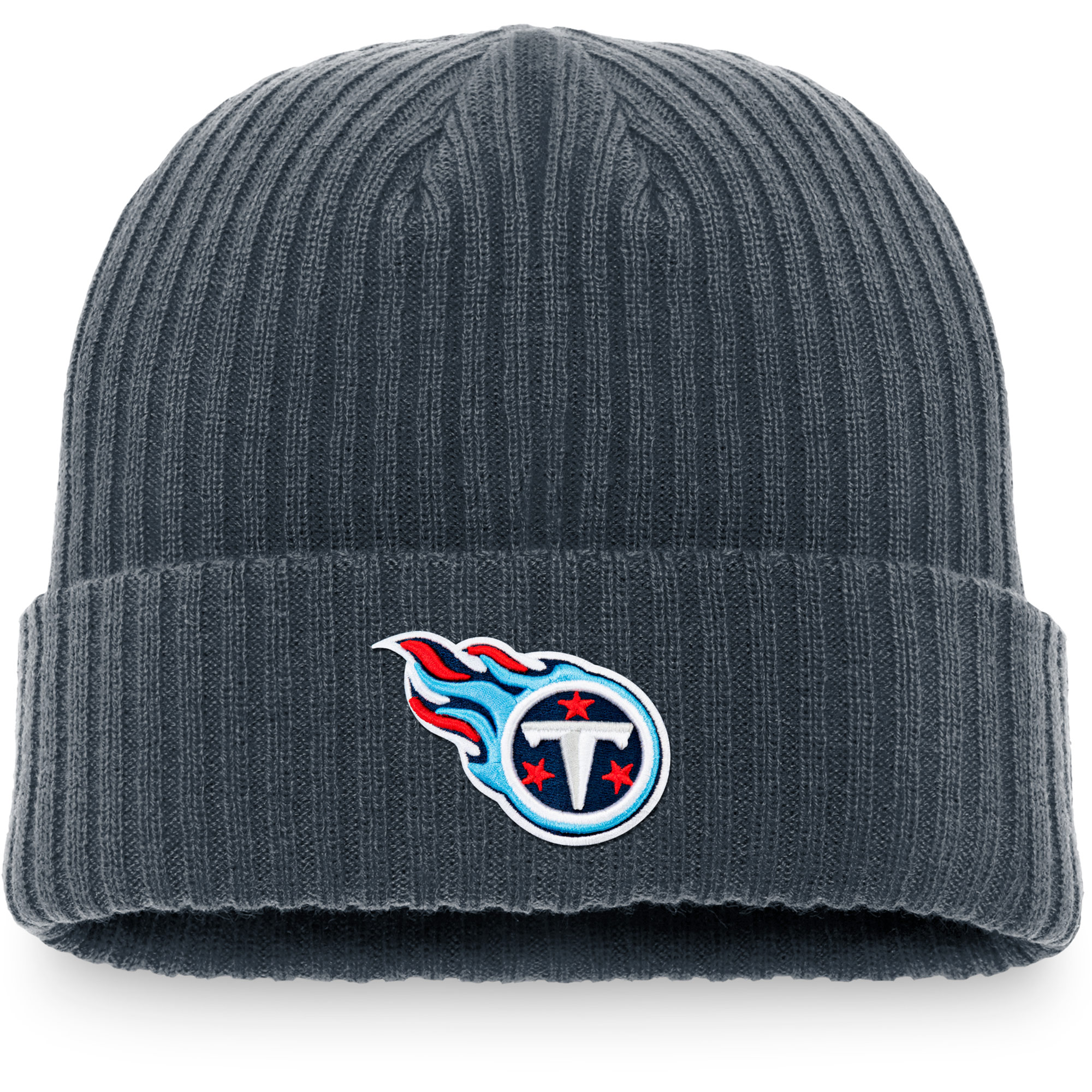 Men's Fanatics Charcoal Tennessee Titans Dark Shadow Cuffed Knit Hat