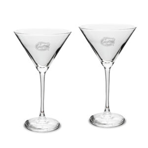 Florida Gators Two-Piece Traditional 10oz. Martini Glass Set