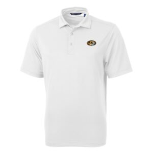 Men's Cutter & Buck White Missouri Tigers Big & Tall Virtue Eco Pique Recycled Polo