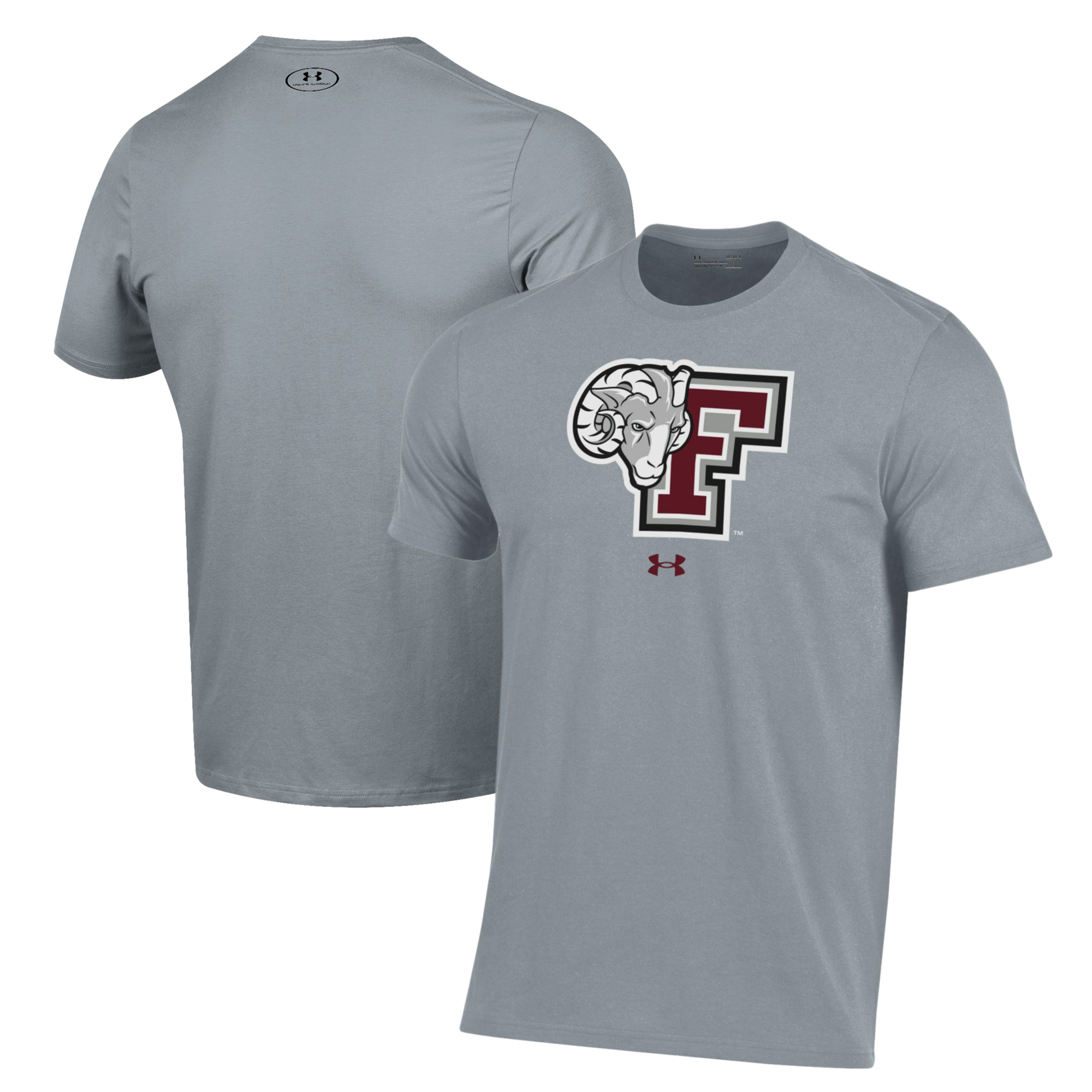 Men's Under Armour Gray Fordham Rams Performance T-Shirt - Image 2