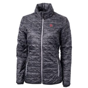 Women's Cutter & Buck Black Rutgers Scarlet Knights Eco Full-Zip Puffer Jacket