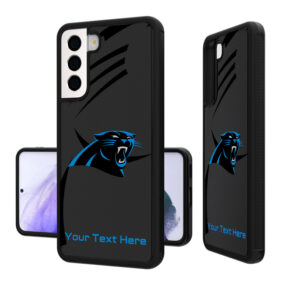 Carolina Panthers Personalized Tilt Design Galaxy Bump Case
