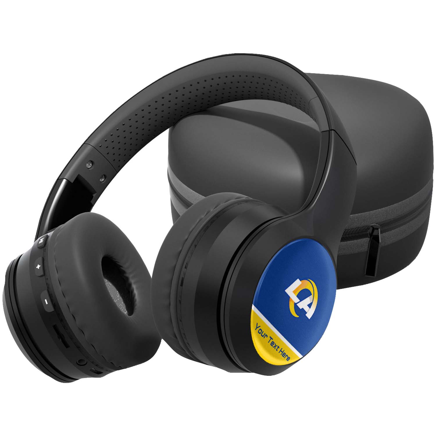 Los Angeles Rams Personalized Wireless Bluetooth Headphones & Case