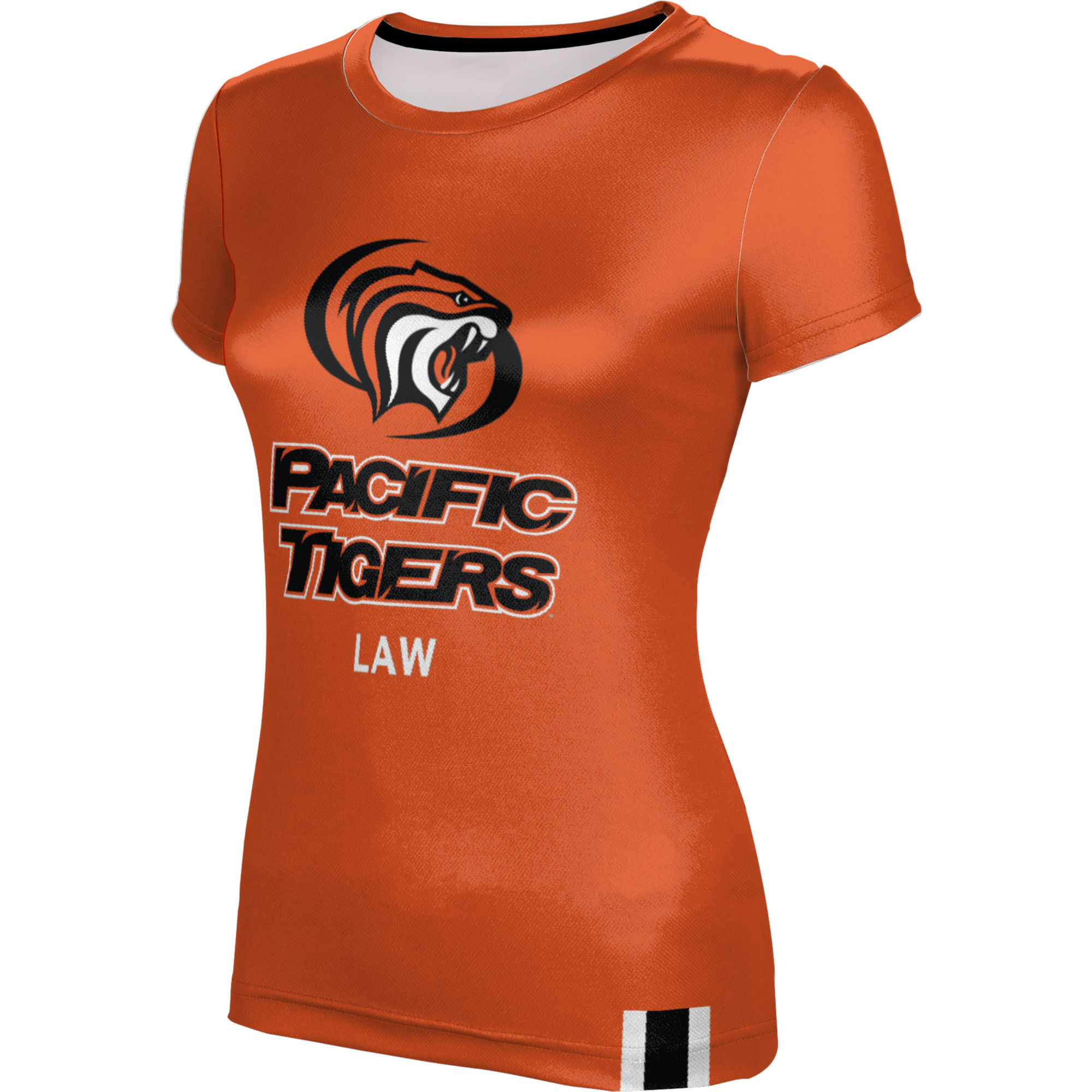 Women's Orange Pacific Tigers Law T-Shirt - Image 3