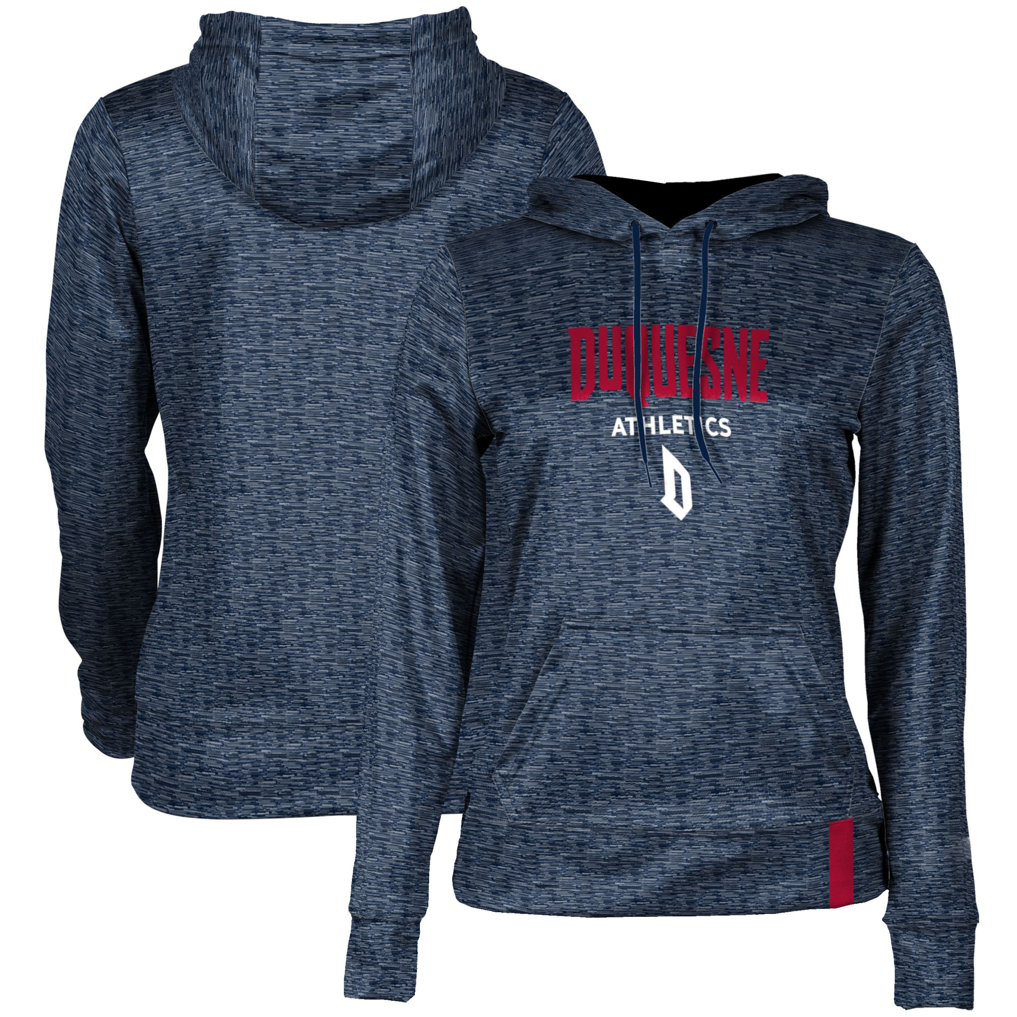 Women's Blue Duquesne Dukes Athletics Pullover Hoodie - Image 9