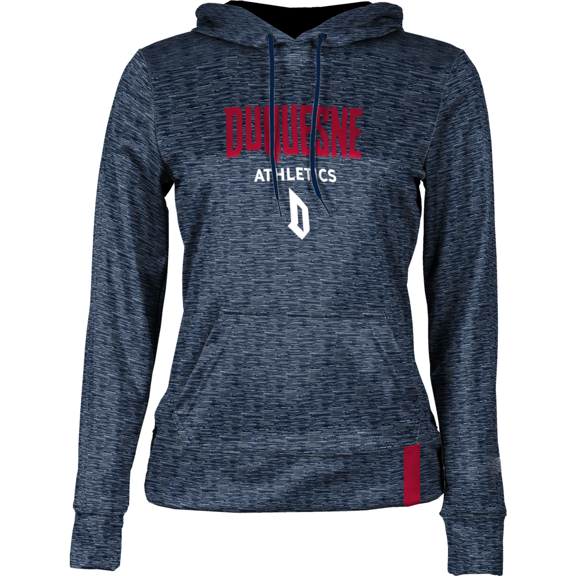 Women's Blue Duquesne Dukes Athletics Pullover Hoodie - Image 6