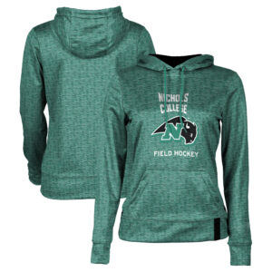 Women's Green Nichols College Bison Field Hockey Pullover Hoodie