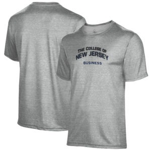 Men's Gray College of New Jersey Lions Business Name Drop T-Shirt
