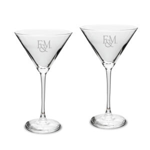 Franklin & Marshall Diplomats Two-Piece Traditional 10oz. Martini Glass Set