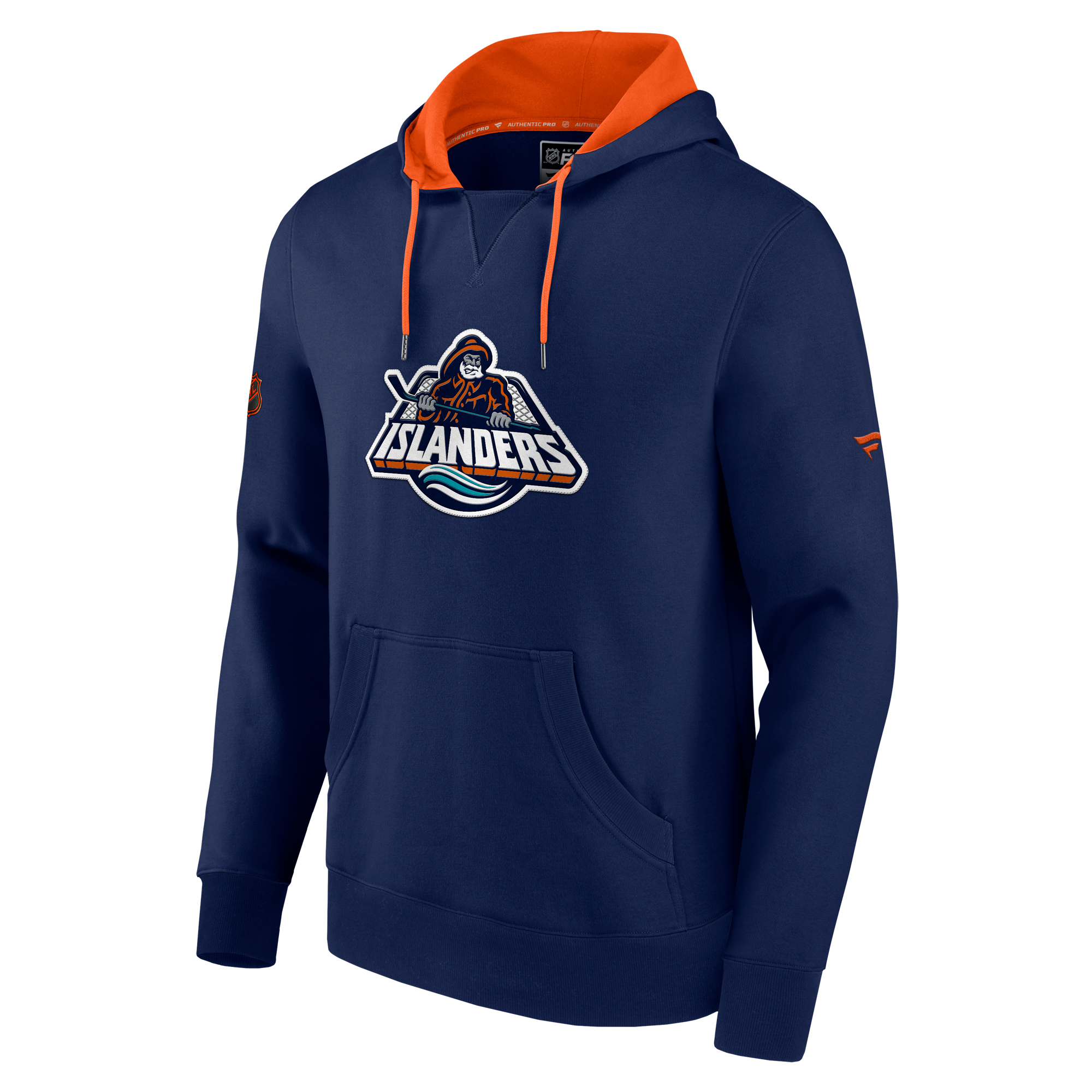 Men's Fanatics Blue New York Rangers Flagrant Foul Anorak Raglan Half-Zip Hoodie Jacket - Image 3