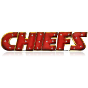 Imperial Kansas City Chiefs 10'' x 45'' Lighted Recycled Metal Sign