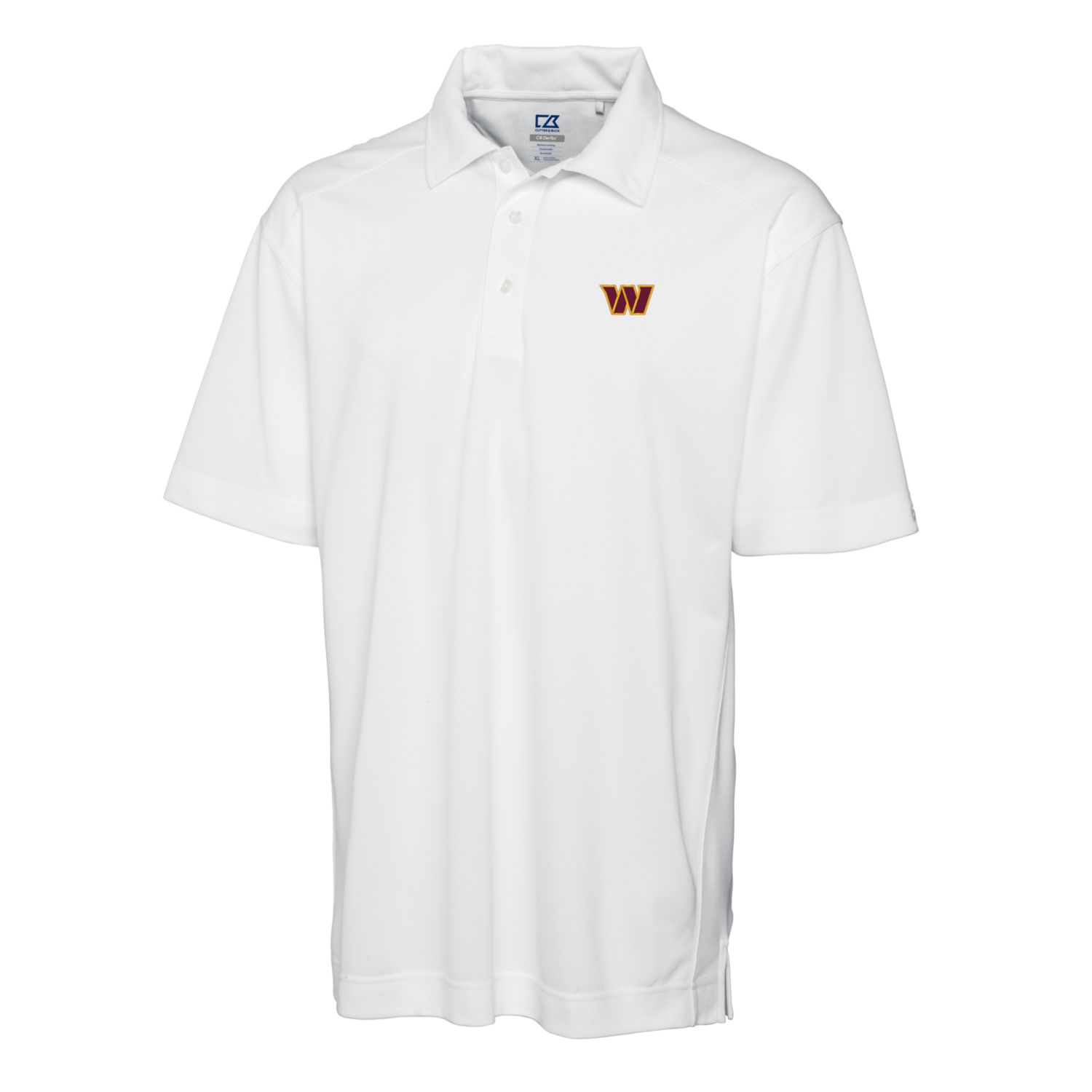 Men's Cutter & Buck White Washington Commanders Genre DryTec Textured Polo