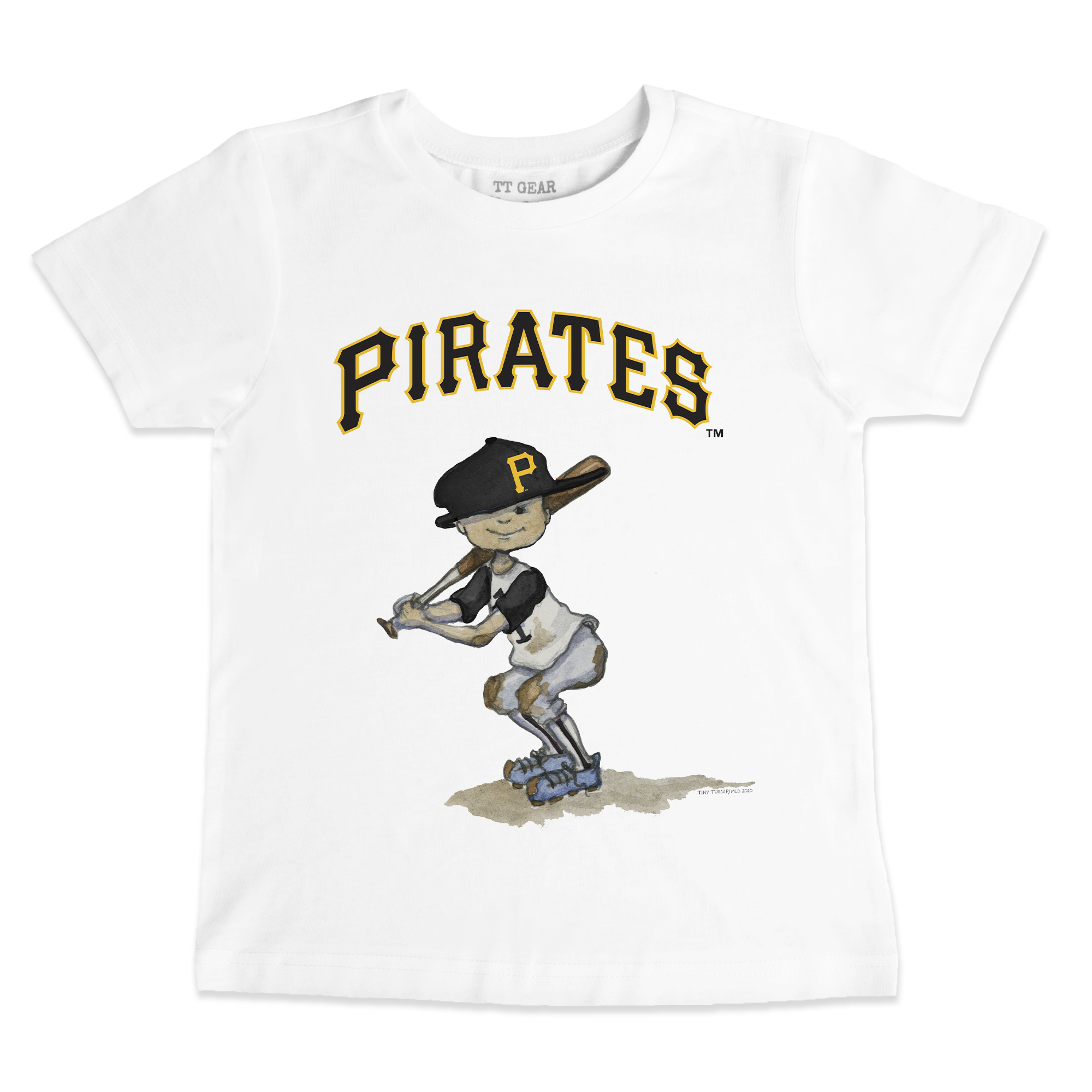Toddler Tiny Turnip White Pittsburgh Pirates Team Slugger T-Shirt