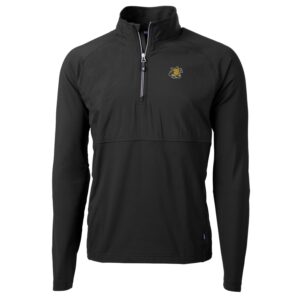 Men's Cutter & Buck Black Wichita State Shockers Adapt Eco Knit Hybrid Recycled Quarter-Zip Pullover Top