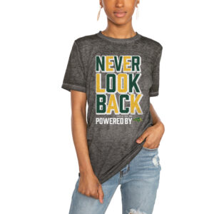 Women's Gameday Couture Charcoal NDSU Bison PoweredBy Never Look Back Acid Wash T-Shirt