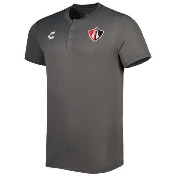 Men's Charly Gray/White Club Atlas Henley Microfiber DRY FACTOR Polo - Image 6