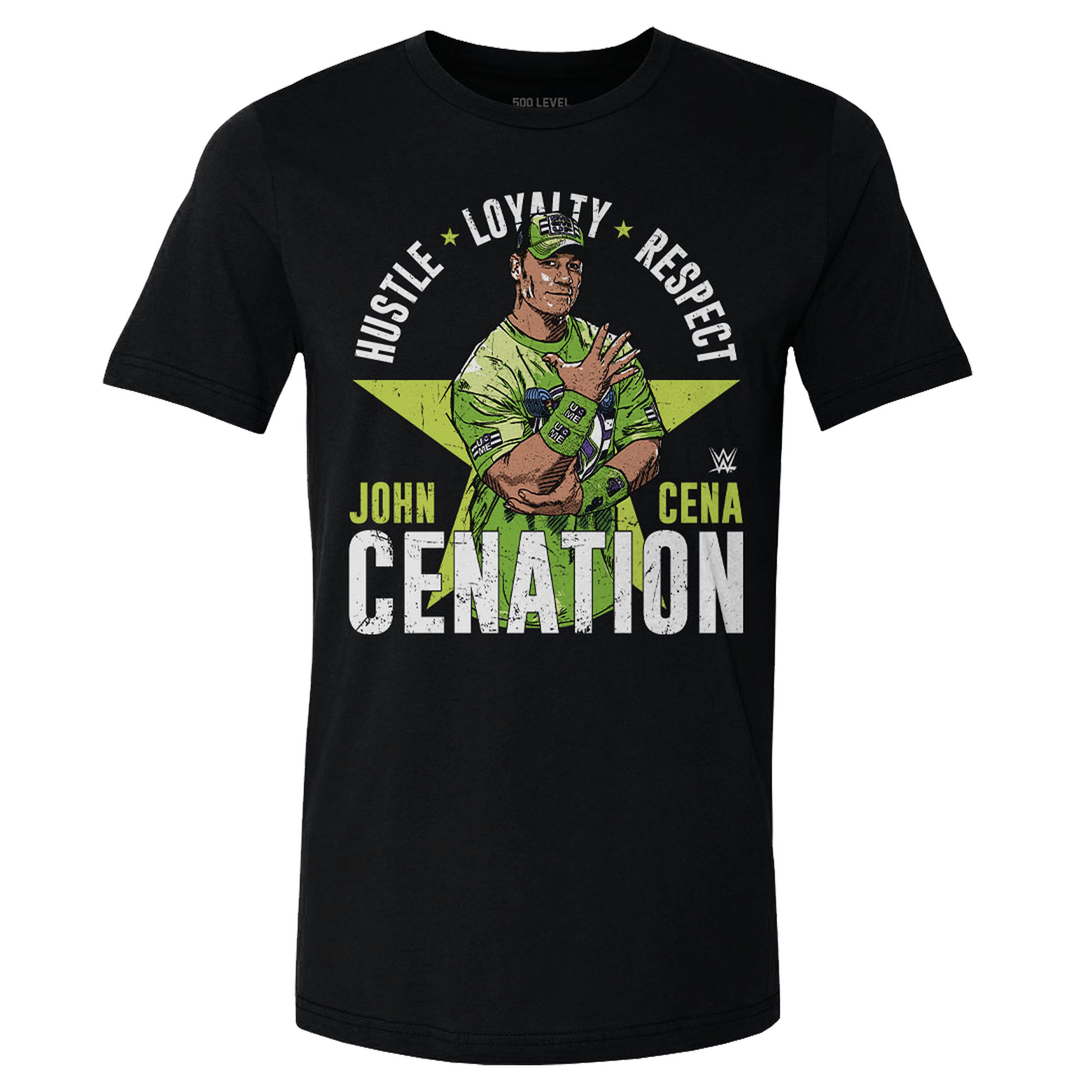 Men's 500 Level Black John Cena Cenation T-Shirt