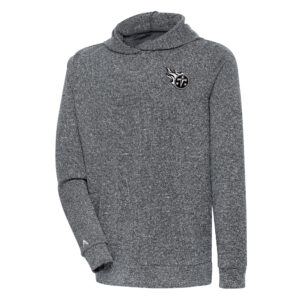 Men's Antigua Heather Charcoal Tennessee Titans Metallic Logo Absolute Pullover Hoodie