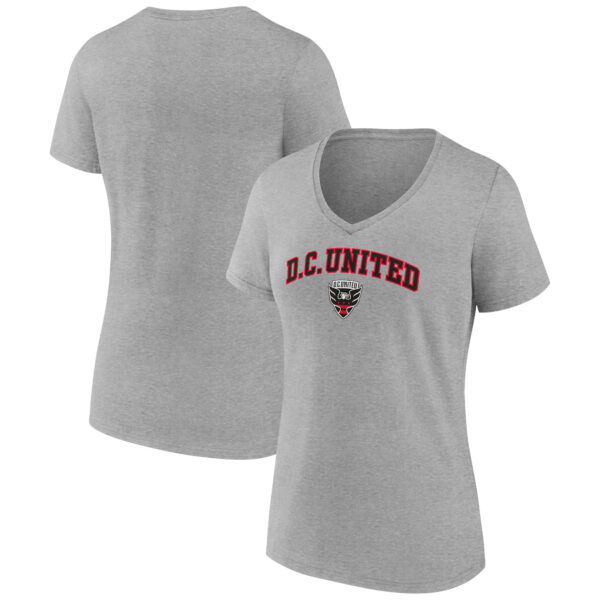 Women's Gray D.C. United Heart and Soul V-Neck T-Shirt
