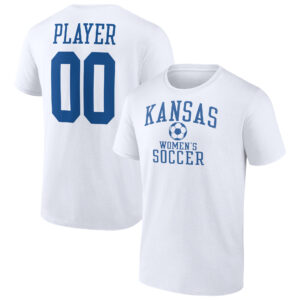 Men's  White Kansas Jayhawks Women's Soccer Pick-A-Player NIL Gameday Tradition T-Shirt