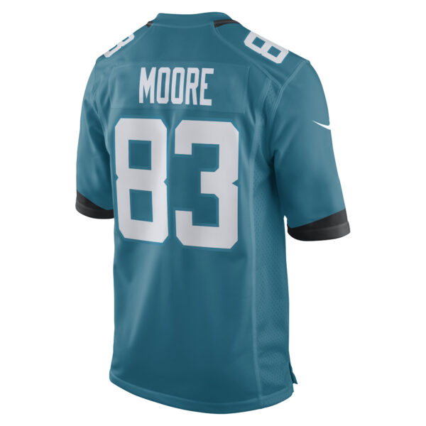 Men's Nike Jaylon Moore Teal Jacksonville Jaguars Game Player Jersey - Image 4