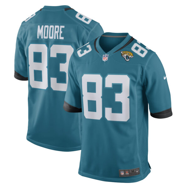 Men's Nike Jaylon Moore Teal Jacksonville Jaguars Game Player Jersey