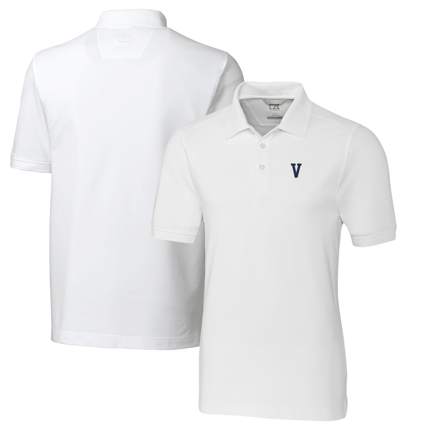 Men's Cutter & Buck White Villanova Wildcats Vault Advantage Tri-Blend Pique Big & Tall Polo