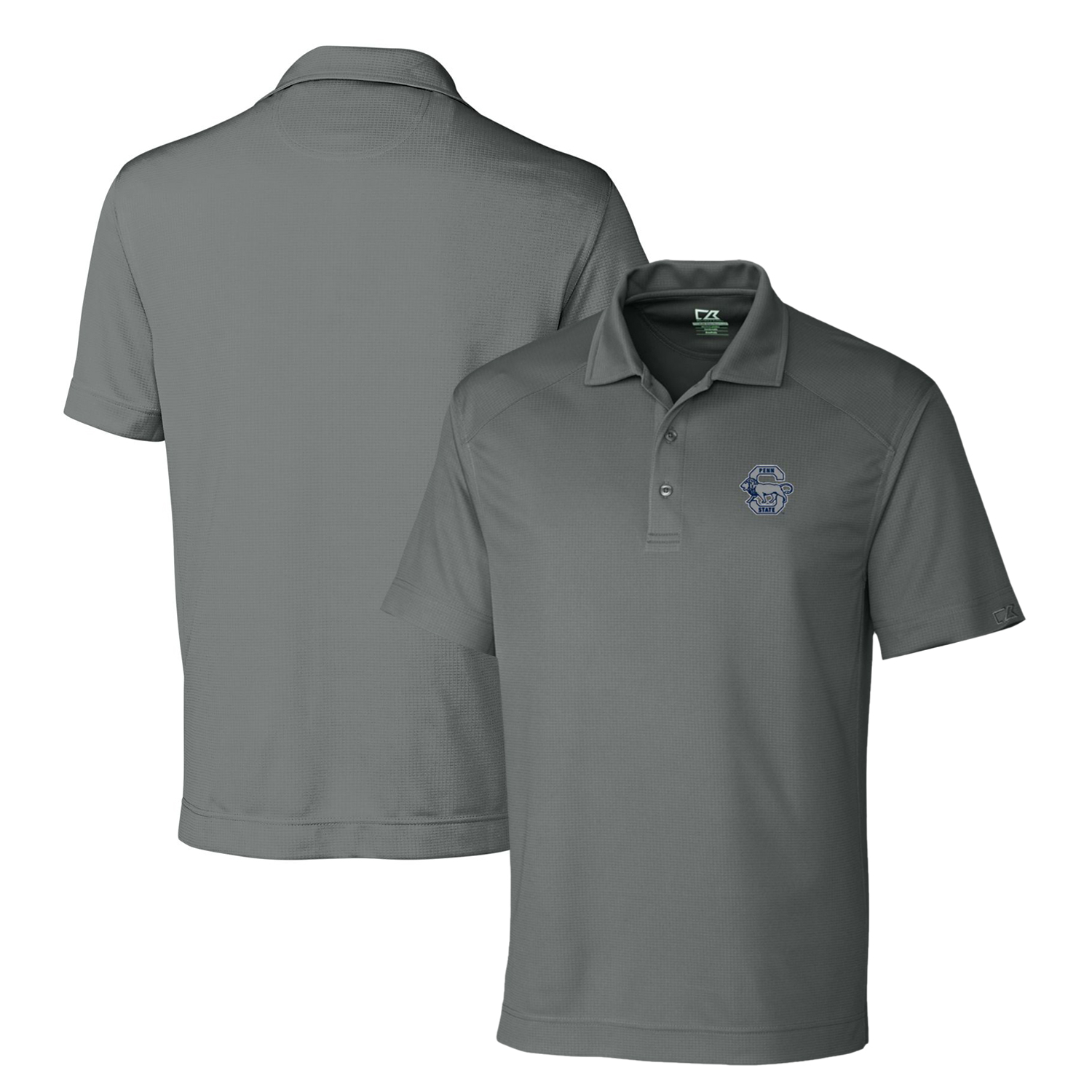 Men's Cutter & Buck Steel Penn State Nittany Lions DryTec Genre Textured Solid Polo - Image 2