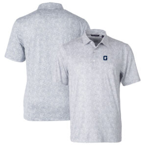 Men's Cutter & Buck Gray Georgetown Hoyas Pike Constellation Stretch Polo