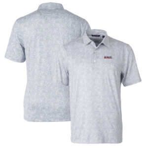 Men's Cutter & Buck Gray Texas Tech Red Raiders Pike Constellation Stretch Polo