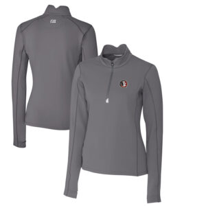 Women's Cutter & Buck Steel Florida State Seminoles Traverse Stretch Quarter-Zip Pullover Top