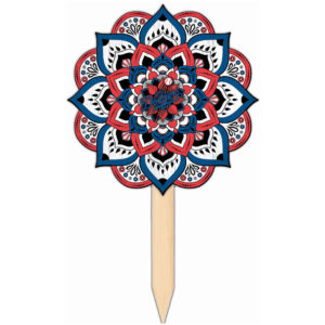 Los Angeles Dodgers 18'' x 12'' Mandala Yard Stake
