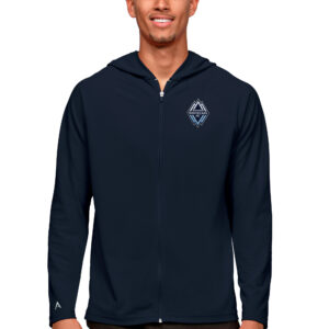 Men's Antigua Navy Vancouver Whitecaps FC Primary Team Logo Legacy Full-Zip Hoodie