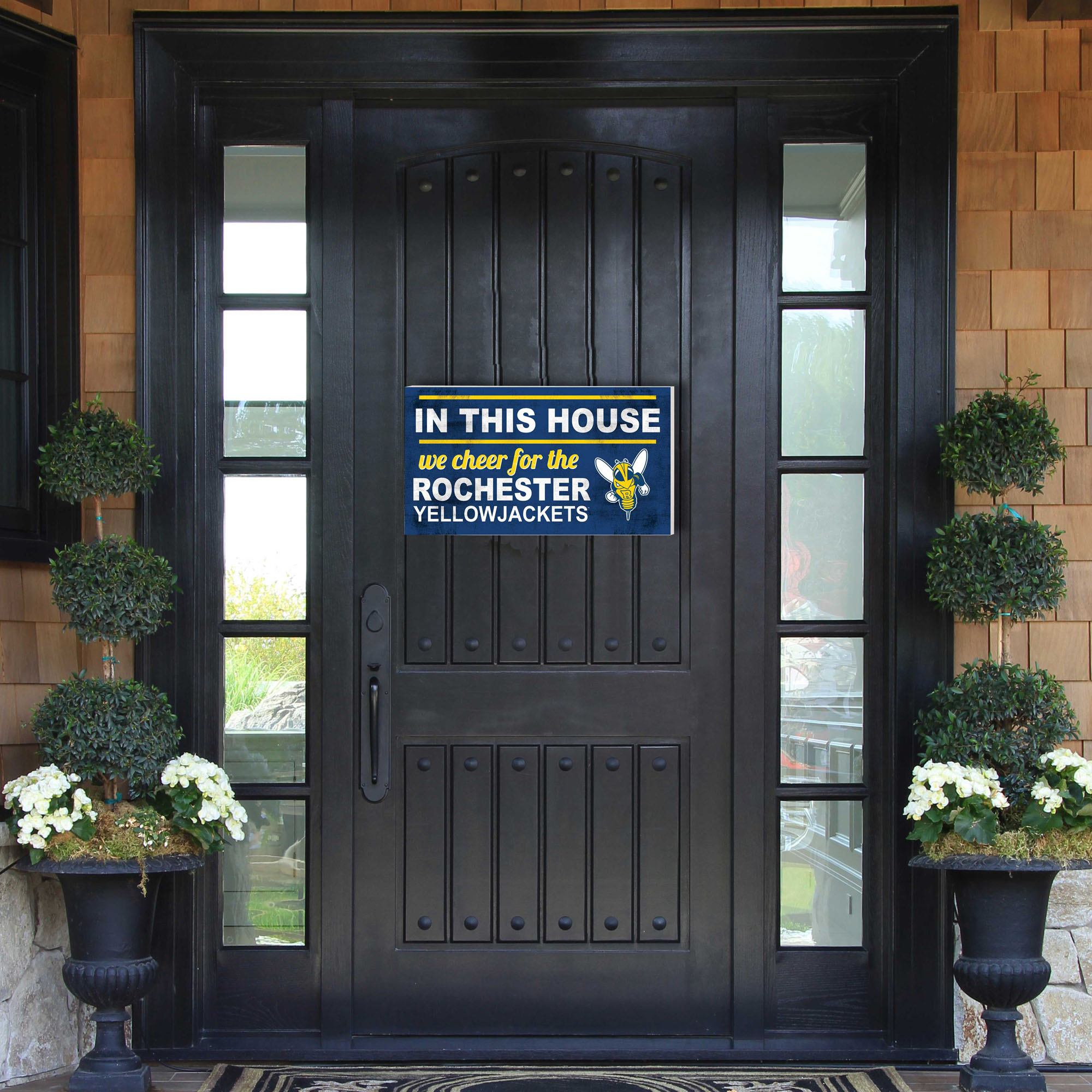 Rochester Yellow Jackets 11" x 20" Indoor/Outdoor In This House Sign - Image 3