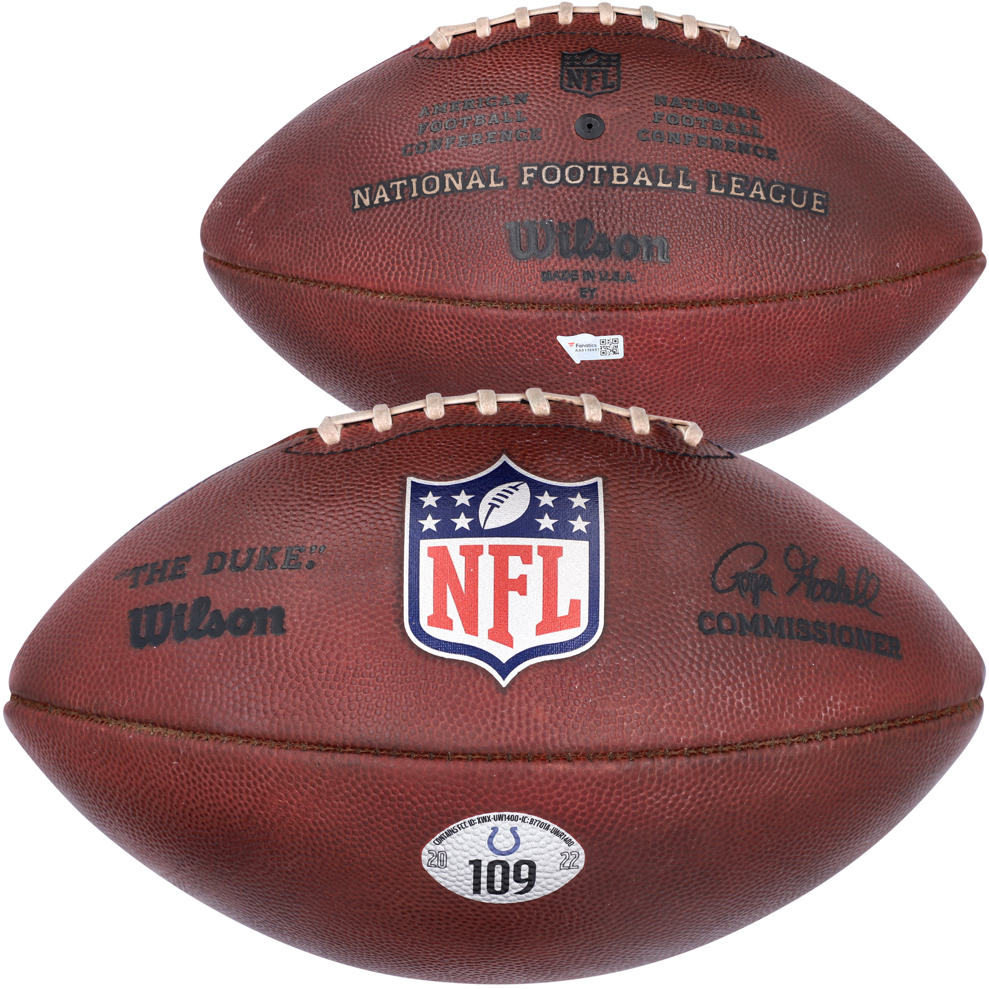 Indianapolis Colts Game-Used Football vs. Tennessee Titans on October 23 2022 - Image 5