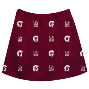 Girls Infant Maroon Arkansas Little Rock Trojans All Over Print Skirt