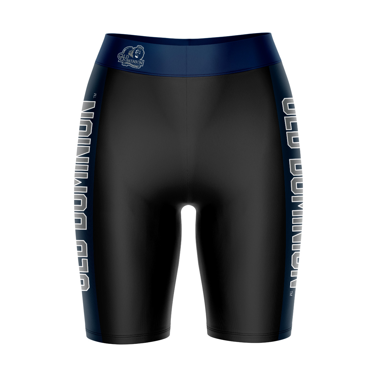 Women's Black/Navy Old Dominion Monarchs Plus Size Striped Design Bike Shorts - Image 6