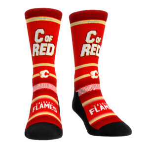 Unisex Rock Em Socks Calgary Flames Team Slogan Crew Socks