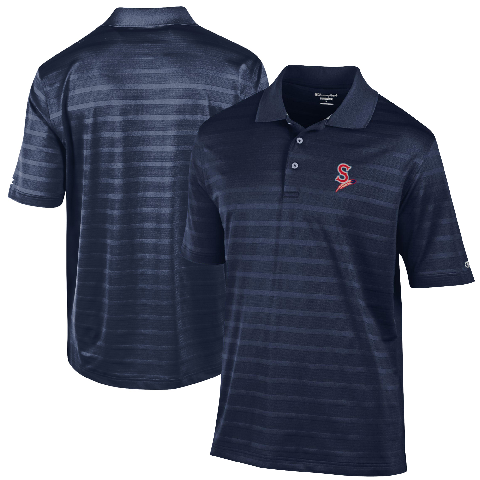 Men's Champion Navy Spokane Indians Textured Solid Polo