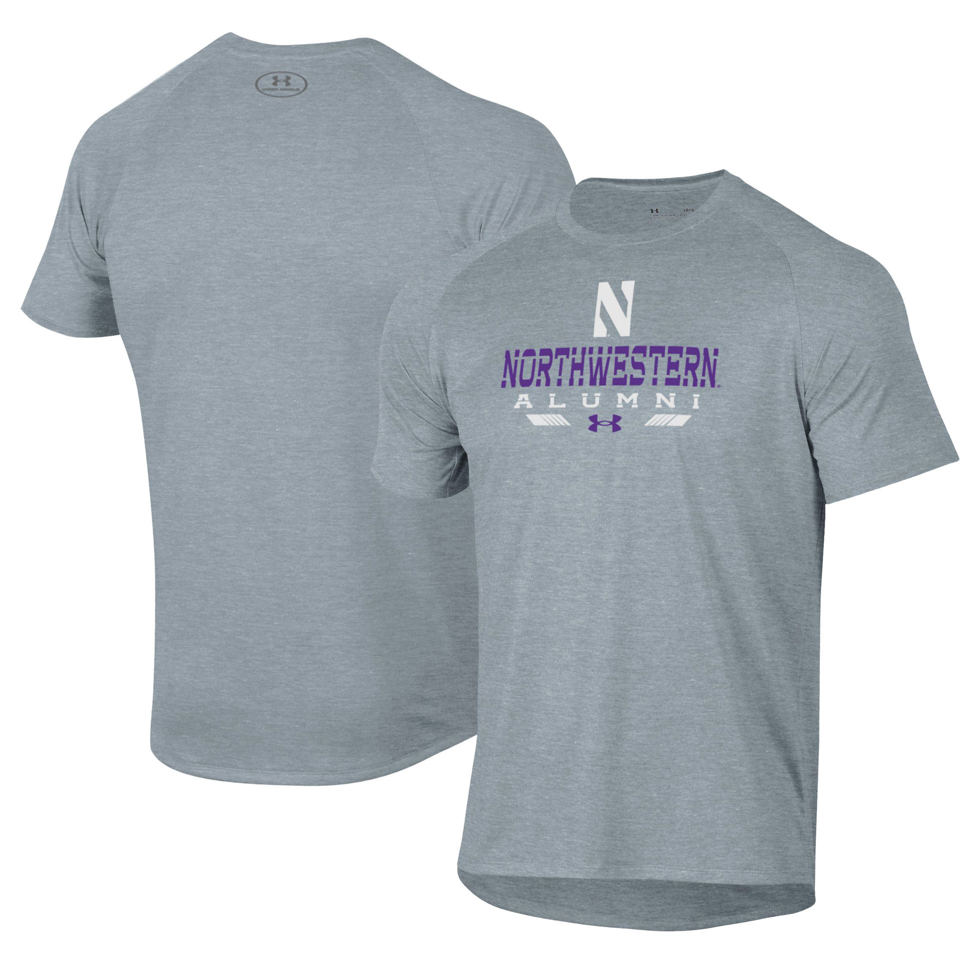 Men's Under Armour Gray Northwestern Wildcats Alumni Tech T-Shirt